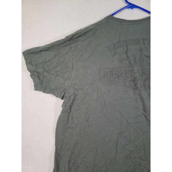 Harley Davidson Shirt Mens XL Gray Regular Fit Graphics Short Sleeve Pullover - Picture 8 of 10